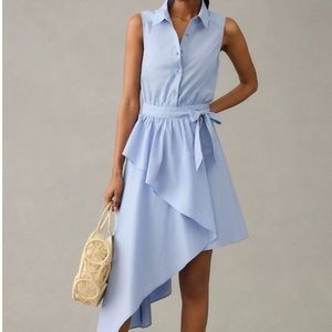 Maeve Asymmetrical sleeveless shirt dress- Anthropogie